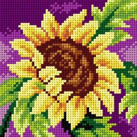 Orchidea Needlepoint Canvas For Halfstitch Without Yarn Sunflower - Printed Tapestry Canvas {1}