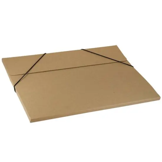 JAM Paper Brown 11" x 15" Elastic Closure Kraft Portfolio {6}