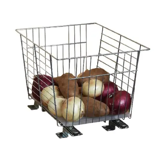 Household Essentials Glidez Sliding Vegetable Bin Silver {1}