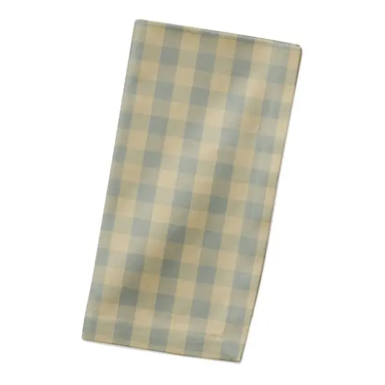 Plaid Cotton Twill Napkin Tan {3}