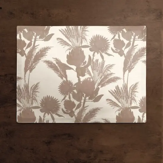 Tones Protea Blooms Cotton Twill Placemat Neutral {3}