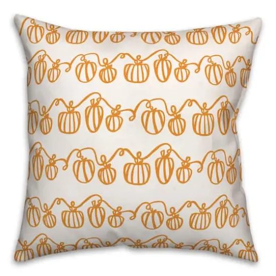 Pumpkin Doodle Throw Pillow {1}