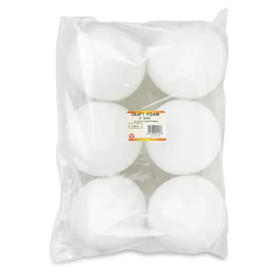Hygloss&reg; 6" Craft Foam Balls, 6ct. {1}