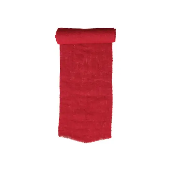 Hello Honey&reg; 6yd. Red Woven Torn Jute Fabric Roll {4}