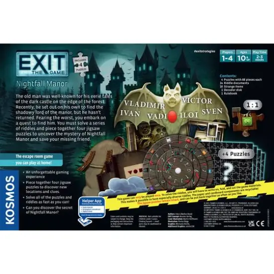 Thames & Kosmos EXIT: Nightfall Manor (with Puzzle) Game {3}
