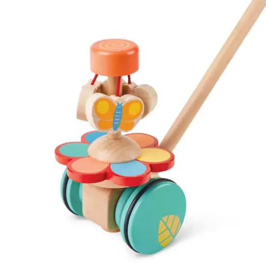 Hape Wooden Push & Pull Dancing Butterflies Walking Toy {4}