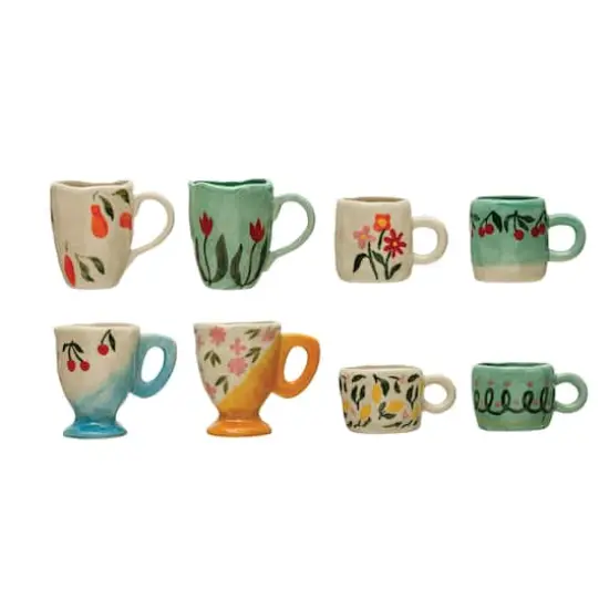 Hello Honey&reg; Multicolor Painted Stoneware Espresso Cup Set {1}