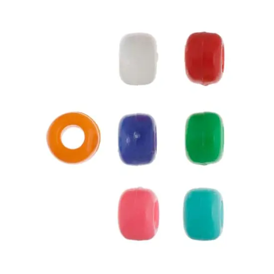 John Bead 9mm Assorted Opaque Plastic Pony Beads, 1,000ct. {3}