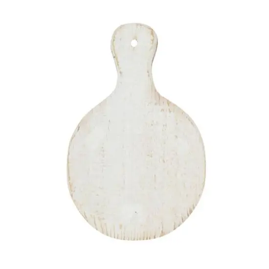 Hello Honey&reg; 9.5" White Decorative Textured Wood Pedestal {5}