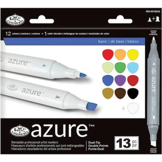 Royal & Langnickel&reg; Azure&trade; Basic Dual-Tip Marker Set {1}