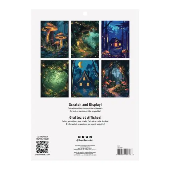 Brea Reese&trade; 9" x 12" Magical Forest Scratch Art Paper Pad {6}