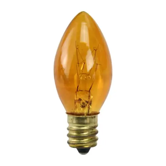 Incandescent C7 Replacement Bulbs, 25ct. Orange {1}