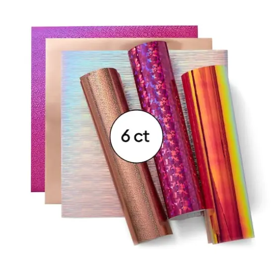 Cricut&reg; Permanent Holographic Vinyl, Pink Sampler {1}
