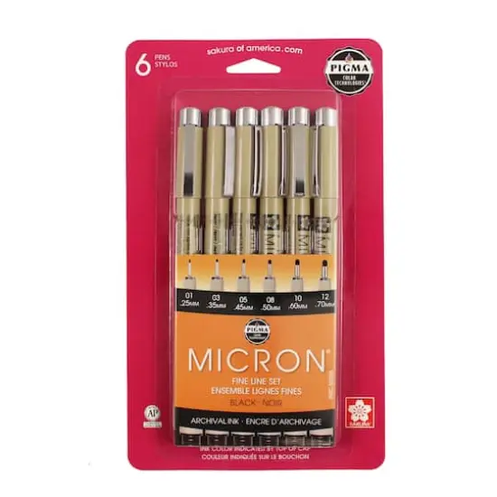 Pigma&reg; Micron&reg; Fine Line 6 Pen Set {1}