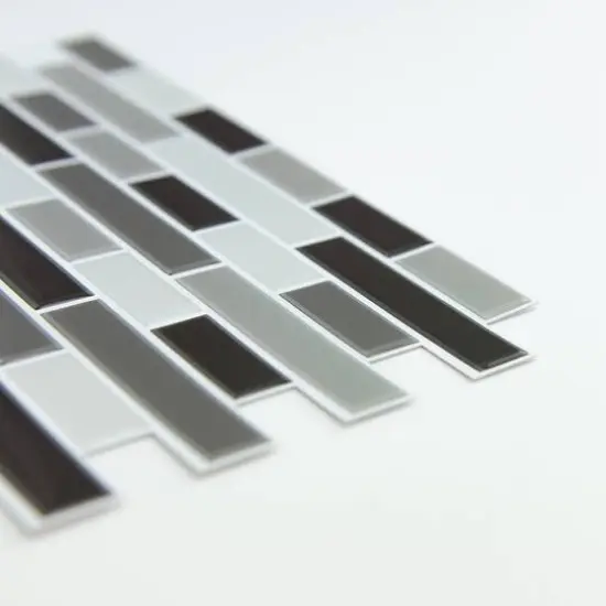 InHome Smoked Glass Peel & Stick Backsplash Tiles {11}