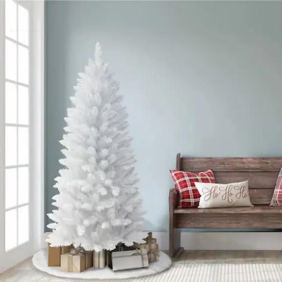 6ft. Unlit White Carson Artificial Pine Tree {4}