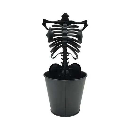 14.5" Black Metal Skeleton Planter by Ashland&reg; {3}