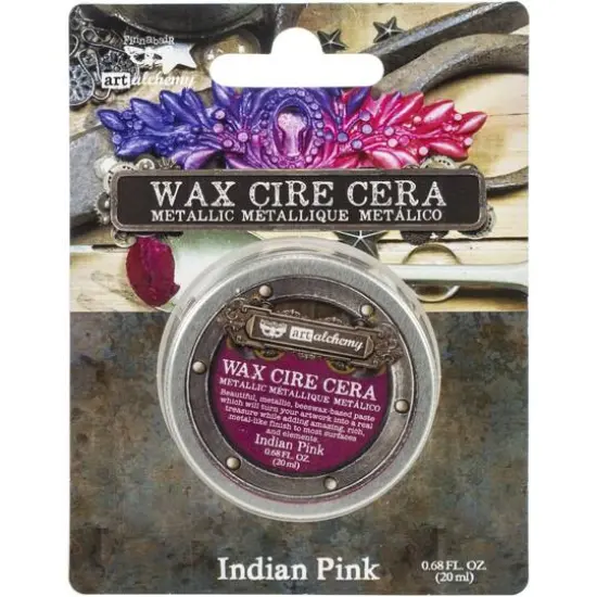 Finnabair Art Alchemy Metallique Wax, 0.68oz. Indian Pink {1}