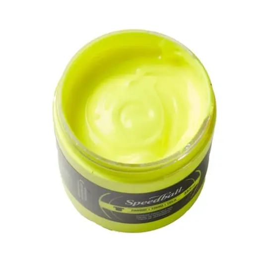 Speedball&reg; Fabric Screen Printing Ink Fluorescent Yellow {3}