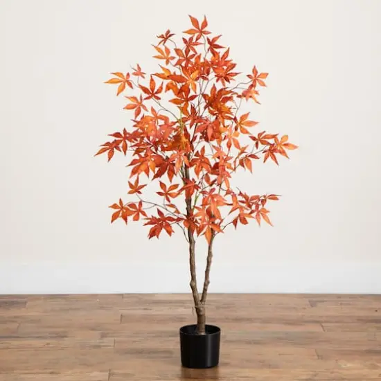 4ft. Autumn Japanese Maple Artificial Fall Tree {7}
