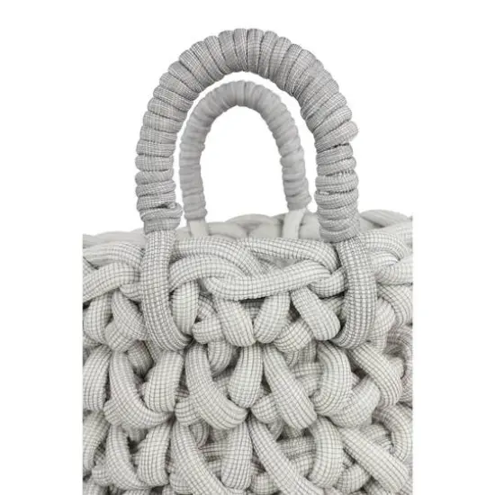 CosmoLiving by Cosmopolitan Gray Polyester Coastal Storage Basket Set {6}