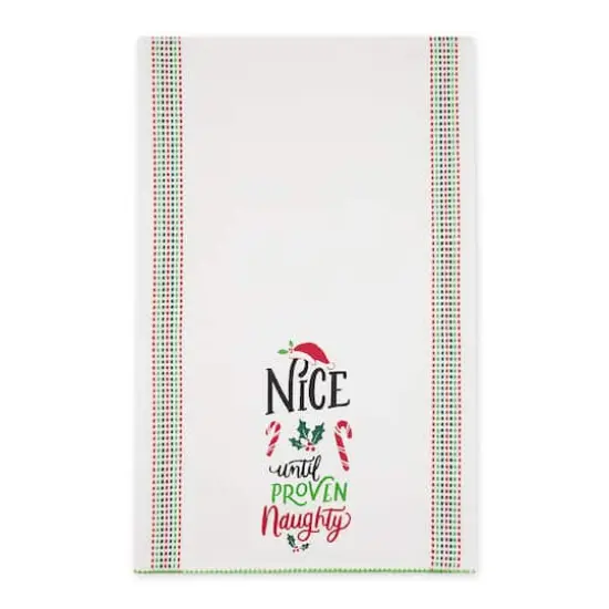 DII&reg; Naughty Nice Printed Dishtowel Set {5}