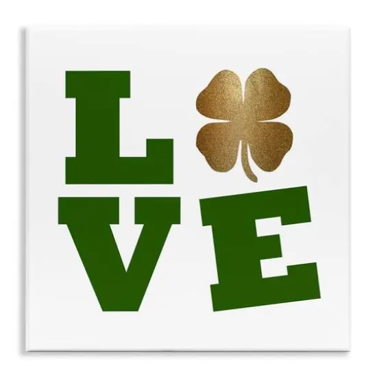 Stupell Industries St Patrick's Day Clover Love Wall Plaque Art {1}