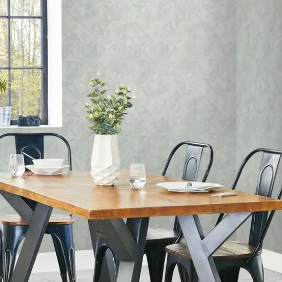 RoomMates Reclaimed Tin Diamond Peel & Stick Wallpaper Gray {7}