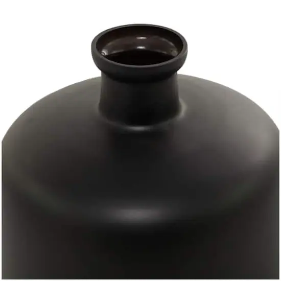 Black Glass Vase 10" x 10" x 12" {4}