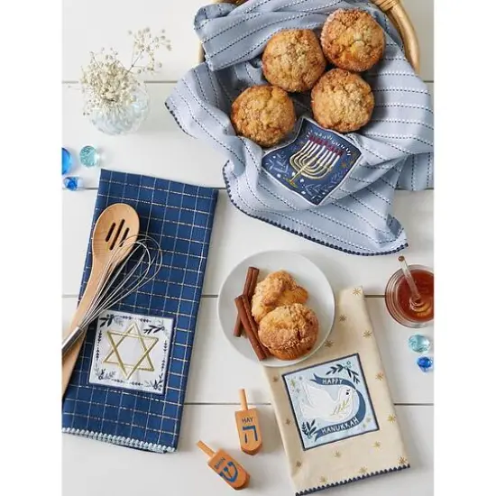 DII&reg; Assorted Hanukkah Embellished Dishtowel Set {10}