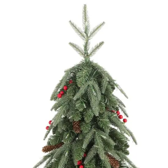 Glitzhome® 4ft Pre-lit Green Artificial Christmas Porch Tree, Warm White Lights {6}