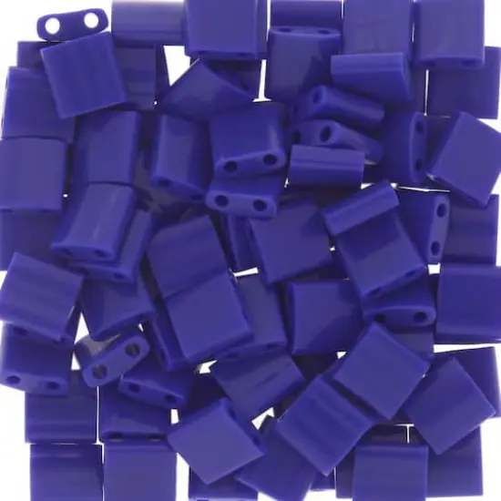 Miyuki&reg; Tila&reg; 5mm 2-Hole Square Glass Seed Beads Cobalt {1}