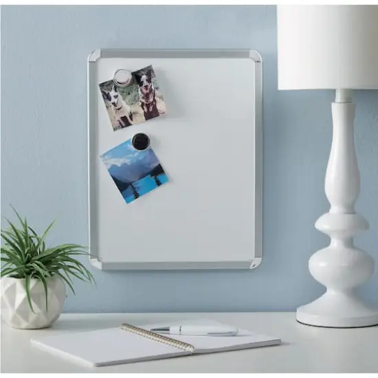 11" x 14" Framed White Magnetic Dry Erase Board by B2C&reg; {4}