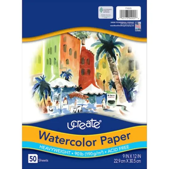 Pacon&reg; Ucreate&reg; 9" x 12" Watercolor Paper Pad {1}