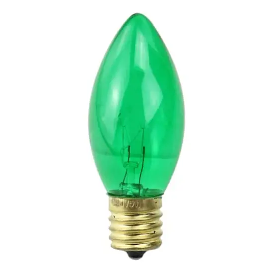 Transparent Green C9 St. Patrick's Day Replacement Bulbs, 25ct. {1}
