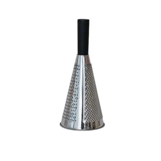 Hello Honey&reg; 10.5" Black Stainless Steel Cone Shaped Grater with Mango Wood Handle {5}