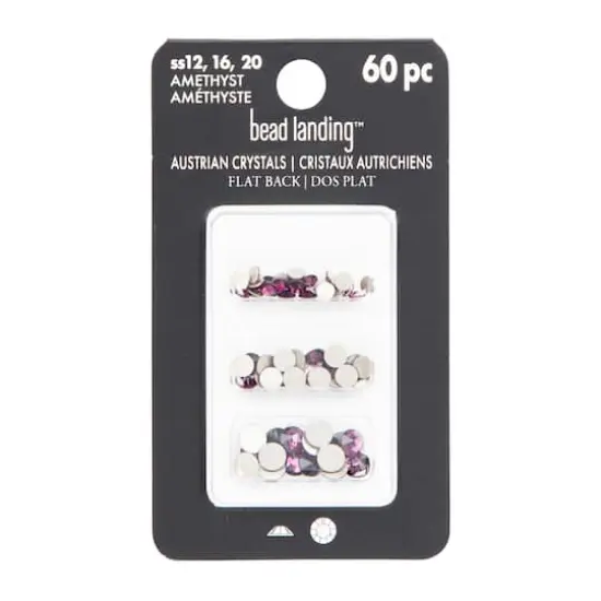 Round Flatback Austrian Crystals Mix by Bead Landing&trade;, 60ct. Amethyst {4}