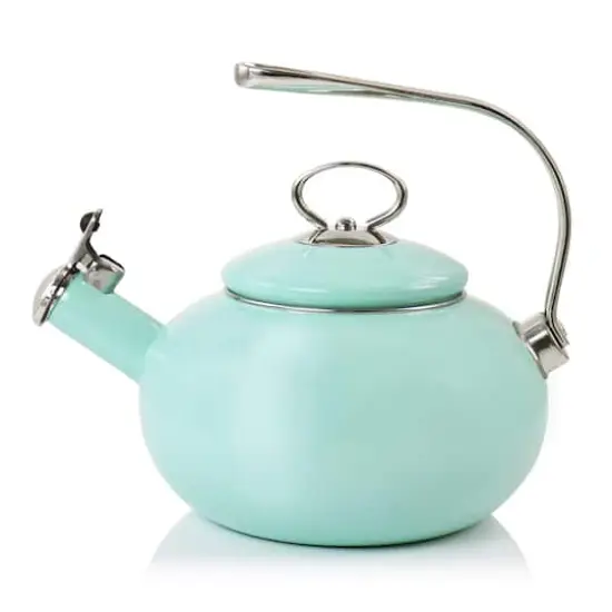 Martha Stewart 1.5qt. Mint Enamel on Steel Stovetop Tea Kettle {8}