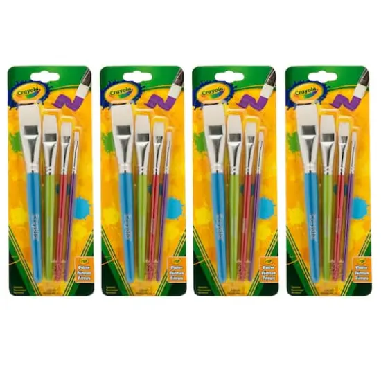 Crayola&reg; Big Paintbrush Flat Set, 4 Packs of 4 {1}