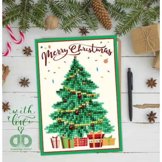 Diamond Dotz&reg; Merry Christmas Tree Diamond Painting Kit {4}