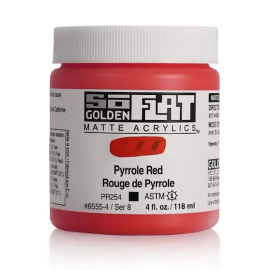 Golden&reg; SoFlat Matte Acrylic Paint, 4oz. Pyrrole Red {1}