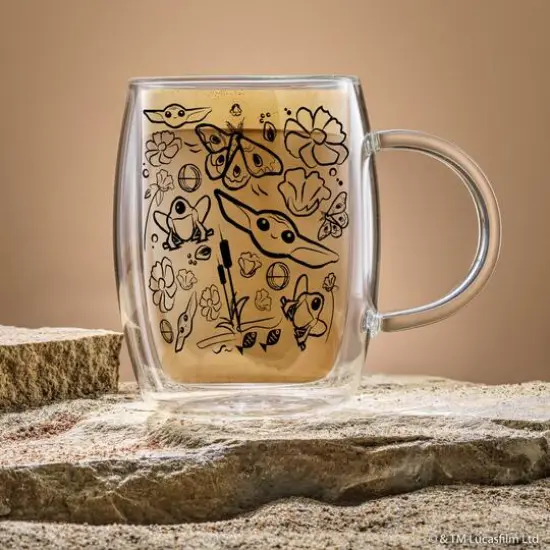 JoyJolt® Star Wars™ 5.4oz. Mandalorian The Child All Around Glass Mug Set, 2ct. {3}