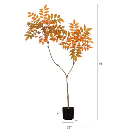 4ft. Autumn Minimalist Sumac Artificial Fall Tree  {5}