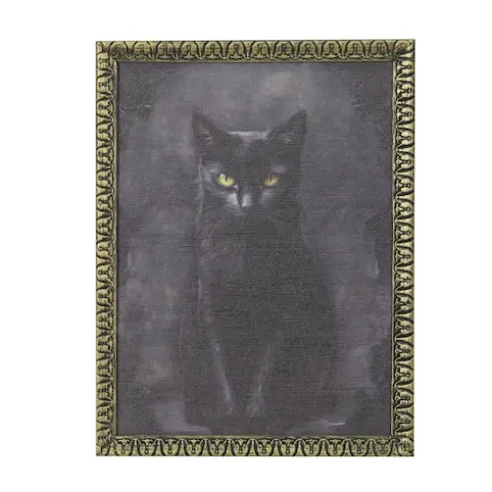Black Cat Portrait Wall Art in Ornate Gold Frame by Ashland&reg; {1}