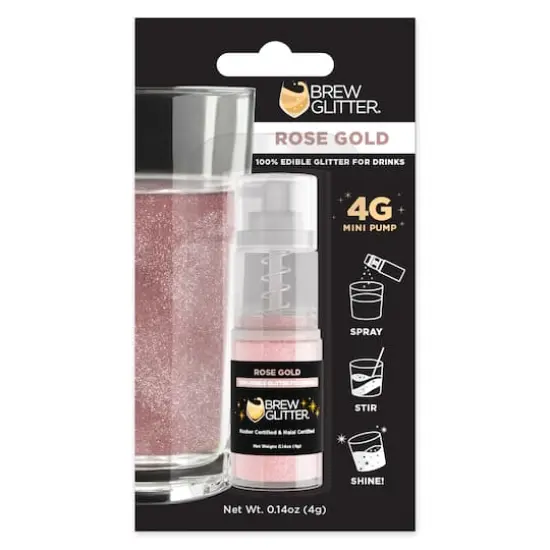 Bakell&reg; Brew Glitter&reg; Edible Drink Glitter Rose Gold {3}