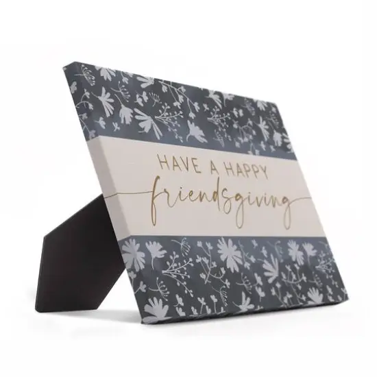 Happy Friendsgiving Blue Tabletop Canvas {3}