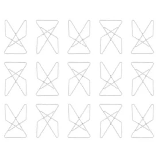 JAM Paper 1.5" Butterfly Clip Paper Clips, 15ct. White {4}