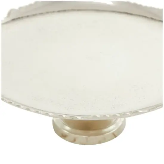 CosmoLiving by Cosmopolitan 16" Silver Aluminum Cake Stand {4}