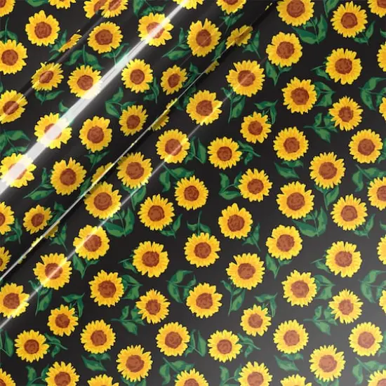 Siser® EasyPatterns® Plus Sunflowers Heat Transfer Vinyl Black {1}