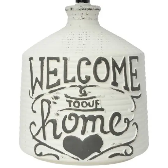 Simple Designs™ 15" Welcome Home Rustic Ceramic Accent Table Lamp {9}